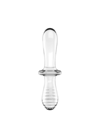 Gode en verre borosilicaté massif transparent Double Crystal Satisfyer - CC597829